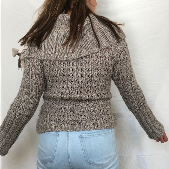 Yansi Fugel Cozy Cowl Ribboned Sweater for Women - Picture 6 of 15